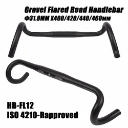 Kalloy Road Steering Wheel Gravel Handlebar 31.8mm Aluminu Racing Bicycle Drop Bar Flared Handlebar 400/420/440/460mm Bike Parts