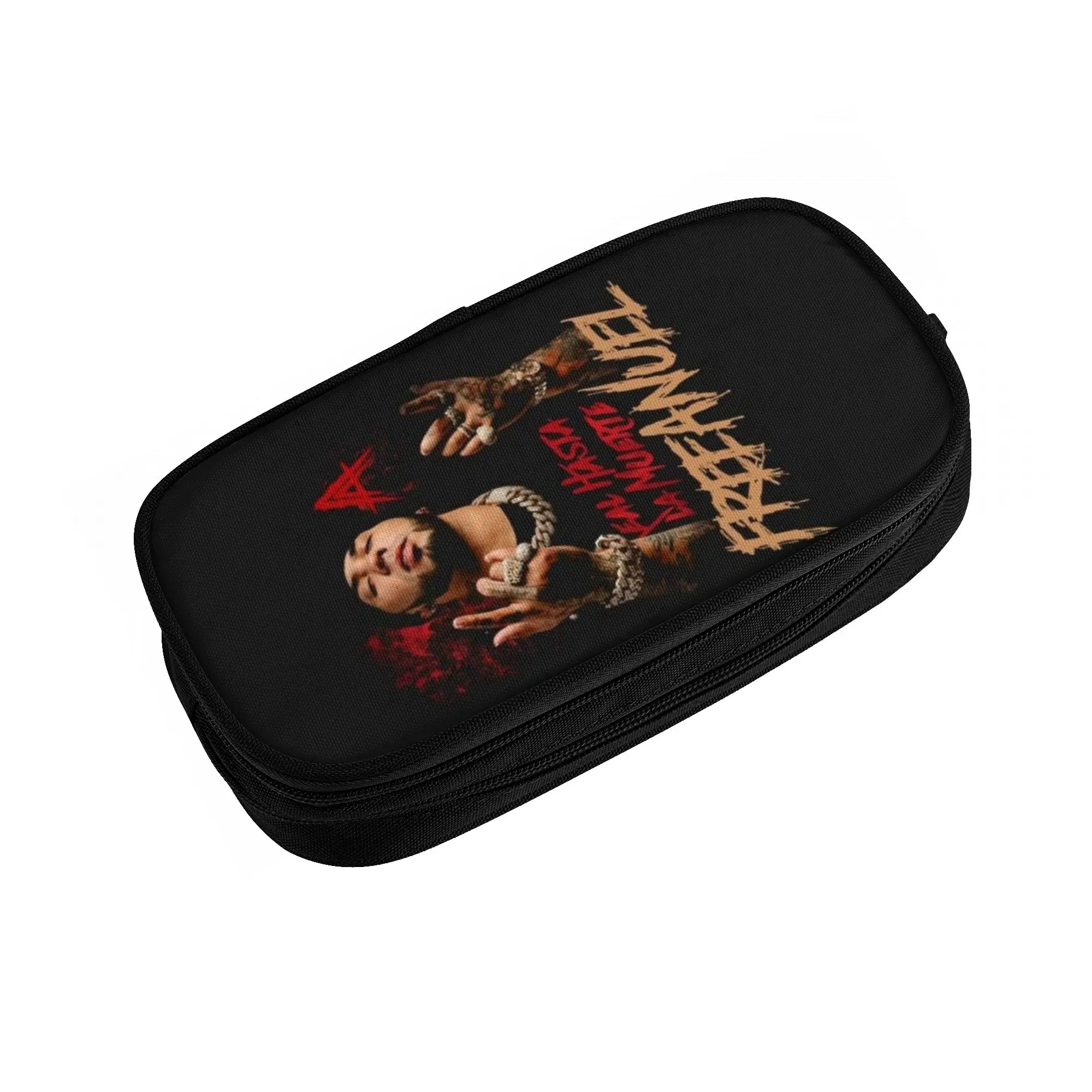 Anuel AA Puerto Rican Rapper And Singer MIRAME  Kawaii Pencil Case Boy Girl Large Capacity  Pencil Bag Student School