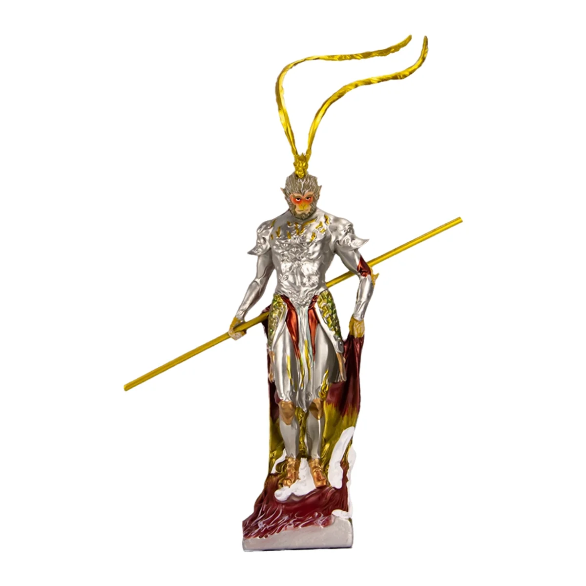 

ABUA Wukongs Doll, Black Myth Statue,Monkey Action Figure, Monkey Ornaments Sculpture Office Bedroom Decoration A