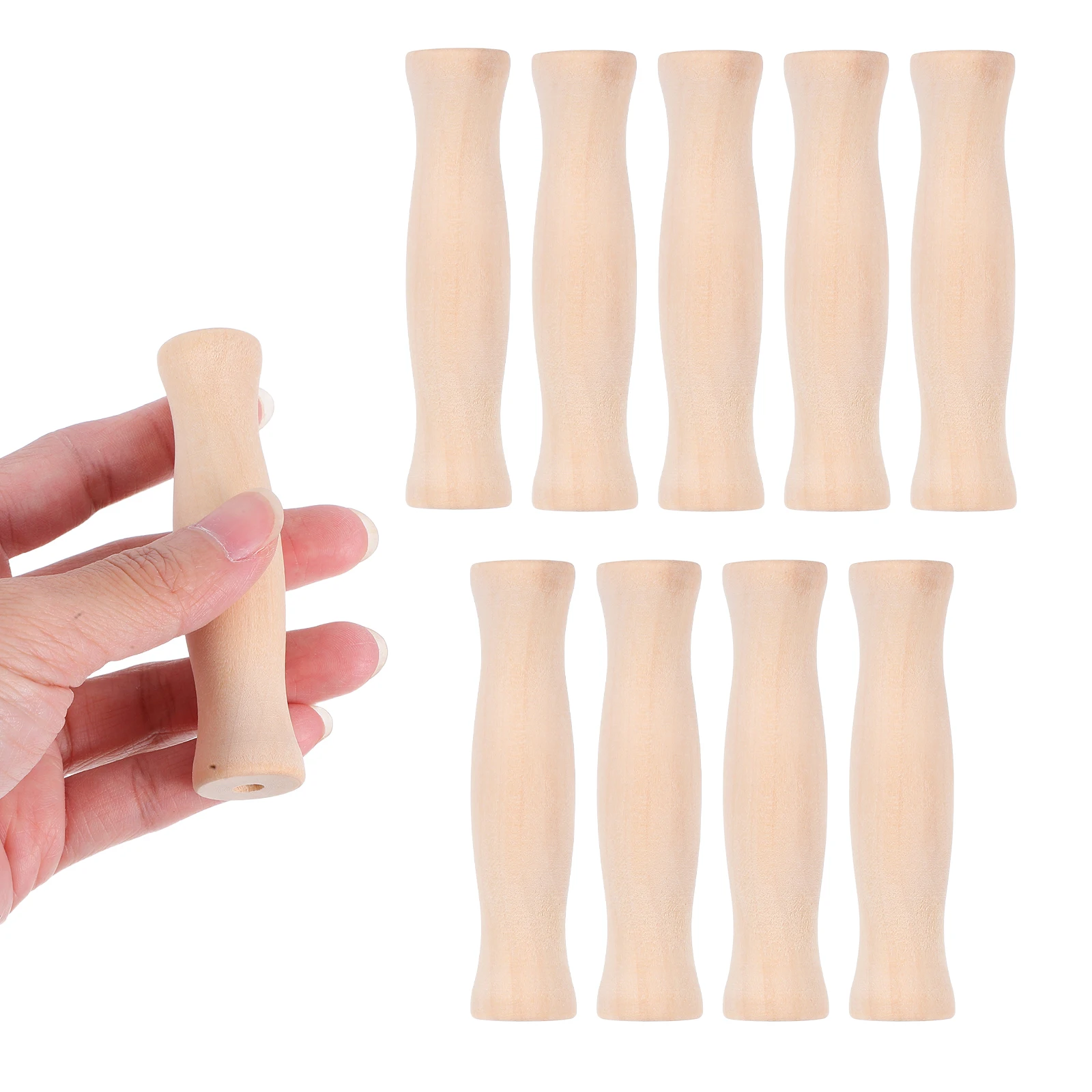 

10 Pcs Bucket Handle Basket Replacement Options Kitchen Utensils Bag Carrier Repair Parts Wood Accessories Grips