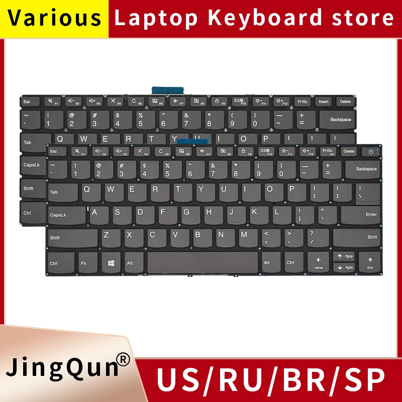 Rosyjska klawiatura z podświetleniem dla Lenovo Ideapad 3-14ADA05 3-14ARE05 3-14IGL05 3-14IIL05 3-14IJL05 3-14IML05 3-14ITL05
