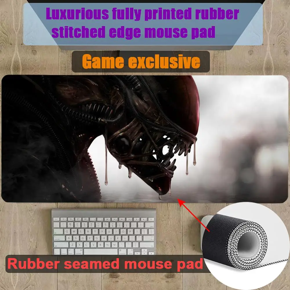 

A-Alien-N Mouse Pad Gamer Gaming Rubber Seamed Mouse Pad Accessories Desk Keyboard Pad Computer Laptop