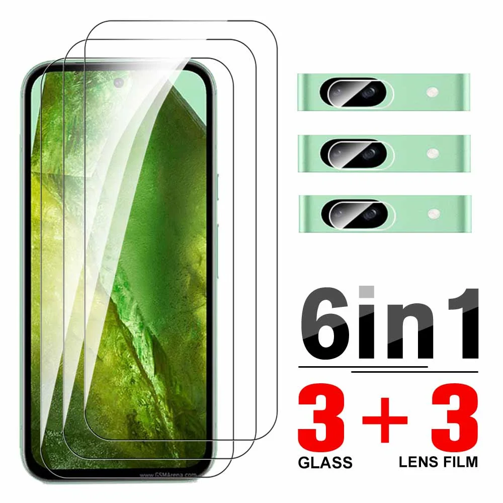 6in1 Protective Glass Case For Google Pixel 8a Tempered Film goole Pixel 8a 8 a Pixel8a GKV4X Screen Lens Camera Protector Film