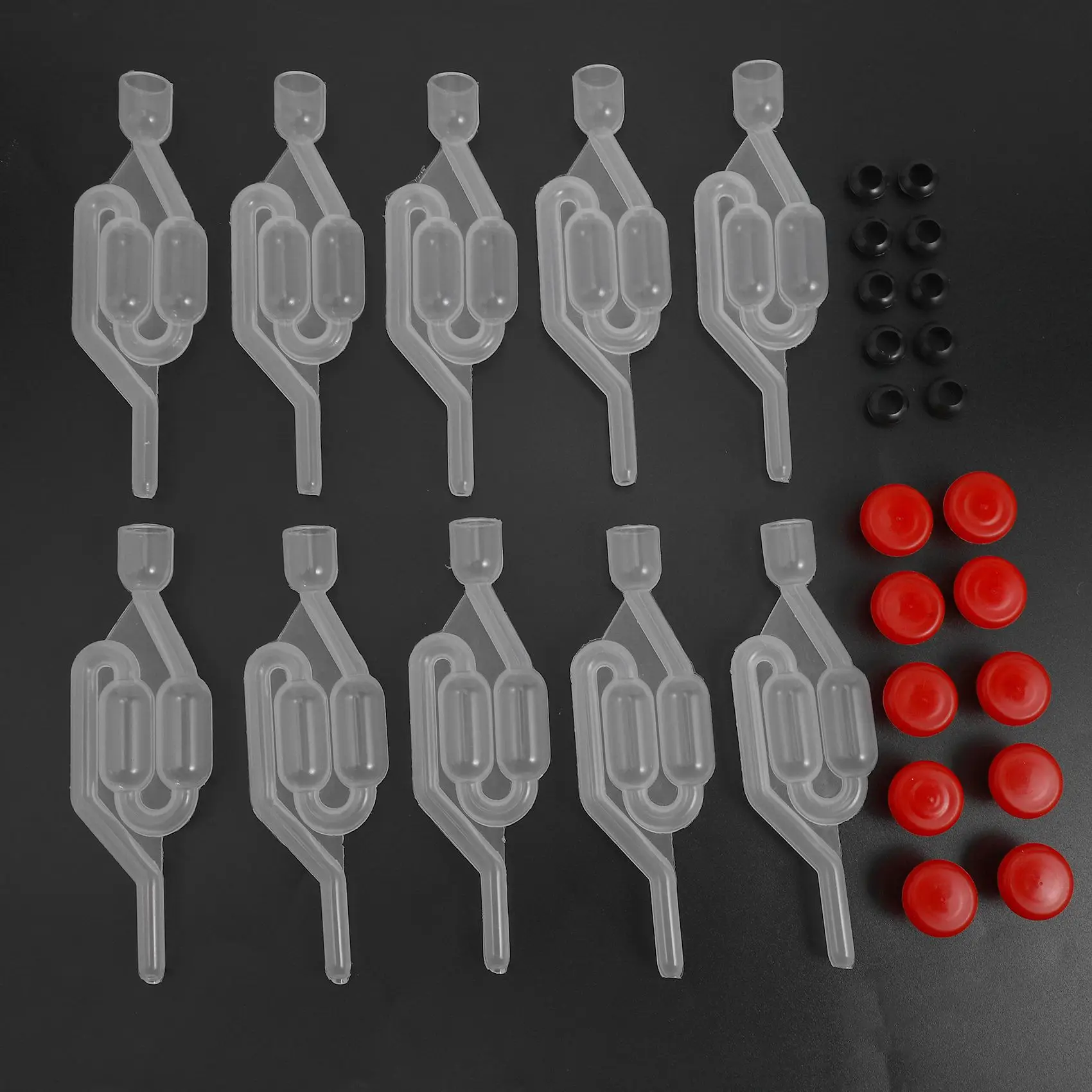 10 قطعة النبيذ البيرة التخمير تحقق صمام المياه ختم غرفة الضغط المنزل النبيذ صنع صمام العادم تخمير الخميرة أدوات البيرة الساخن