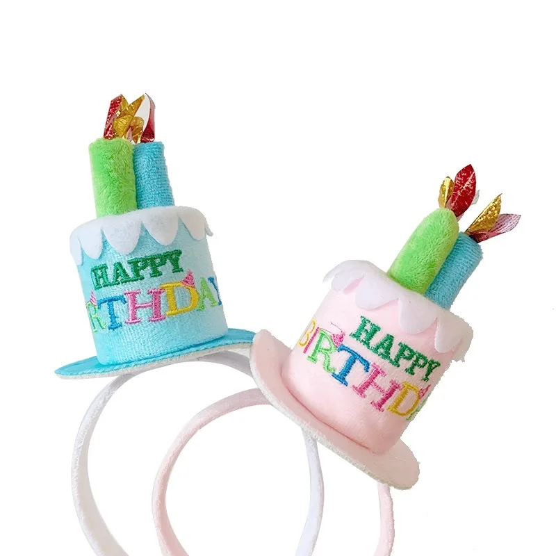 Happy Birthday Letter Cake Headband Happy Birthday Party Decor Kids Boy Girl Cake Hat