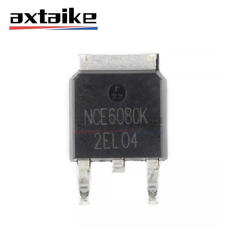 Transistor do MOSFET SMD do poder, modo do realce do N-canal, NCE6080K, NCE6080 TO-252-2, 60V, 80A, 110W, 10 PCes