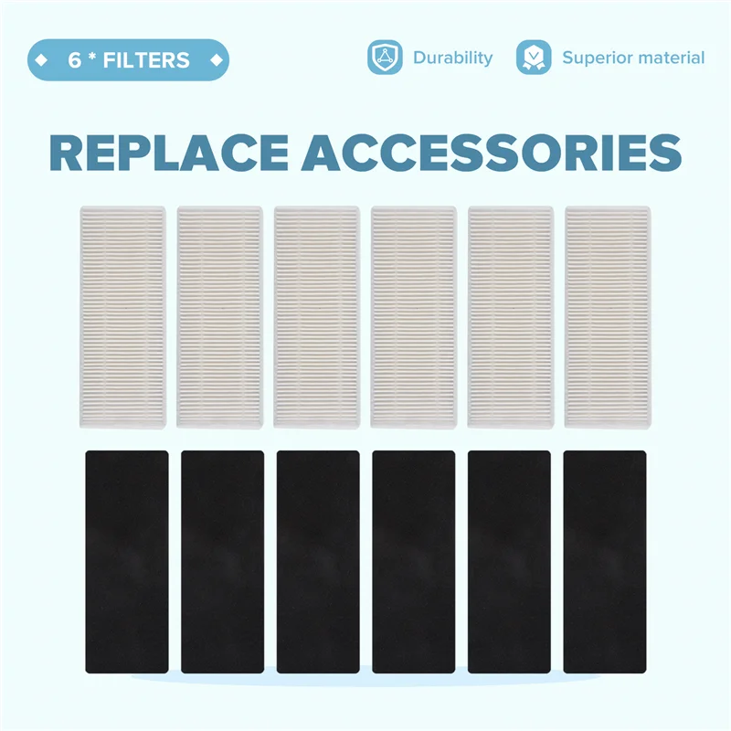 YCOC-For Ecovacs Deebot Ozmo U2 Dgn22 U2 Pro Robot Vacuum Cleaner Side Brush Main Brush Filter Mop Accessories Replacement