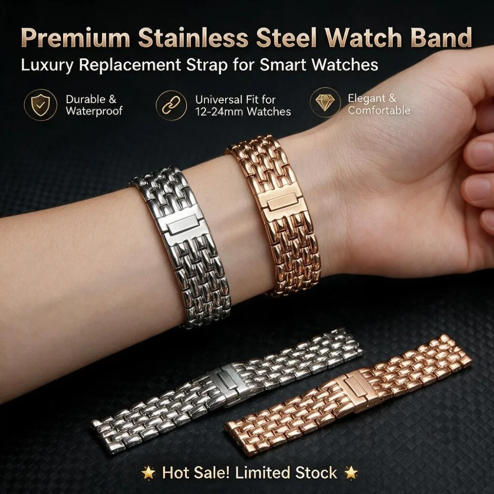 Fit For Jaeger-LeCoultre Reverso 14mm 15mm 16mm 316L Stainless Steel Watch Strap Jubilee Bracelet Replacement Band