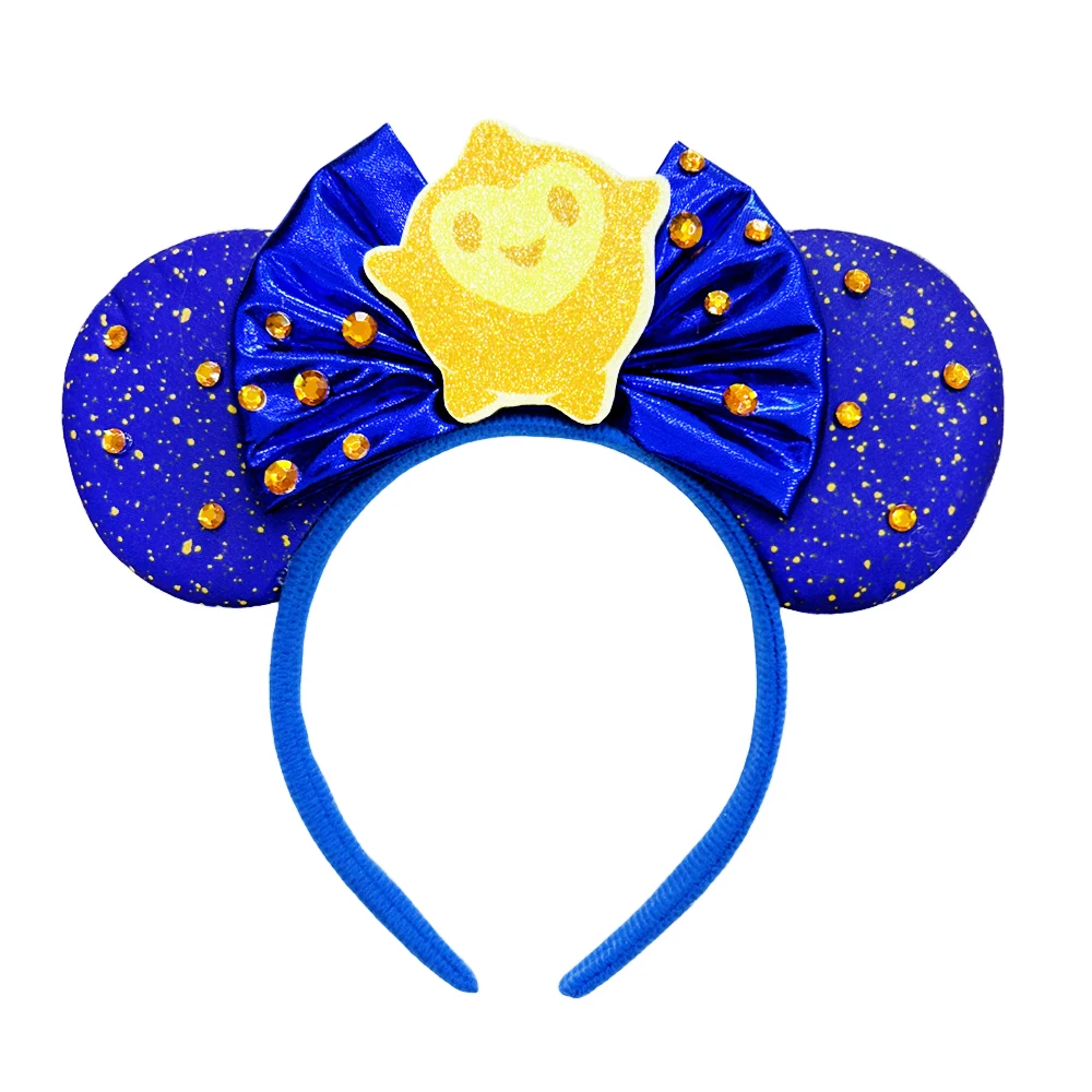 2024 Mickey Mouse Ear Headband Ater Fire Eleme Bow Sequin Hairband Women Hair Hoop Birthday Gift Adult/Child Cosplay Accessories