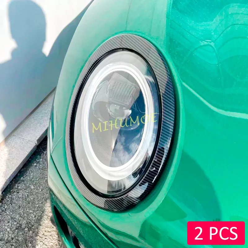 

Для Mini Clubman F54 2020-2024 автомобильные передние фары, рамка фары, кольцо, накладки, сменные накладки из углеродного волокна