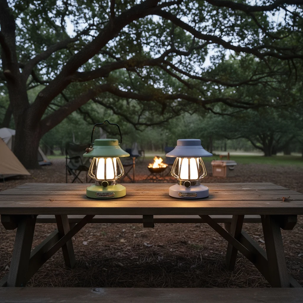 ​​Retro Snail Camping Night Light - Rechargeable Outdoor Tent Atmosphere Lamp​​