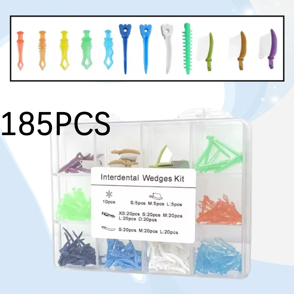 

11 Pcs Mixed Dental Matrix Wedges for Interdental Isolation Composite Filling Including Triangular and Diamond Knife Types