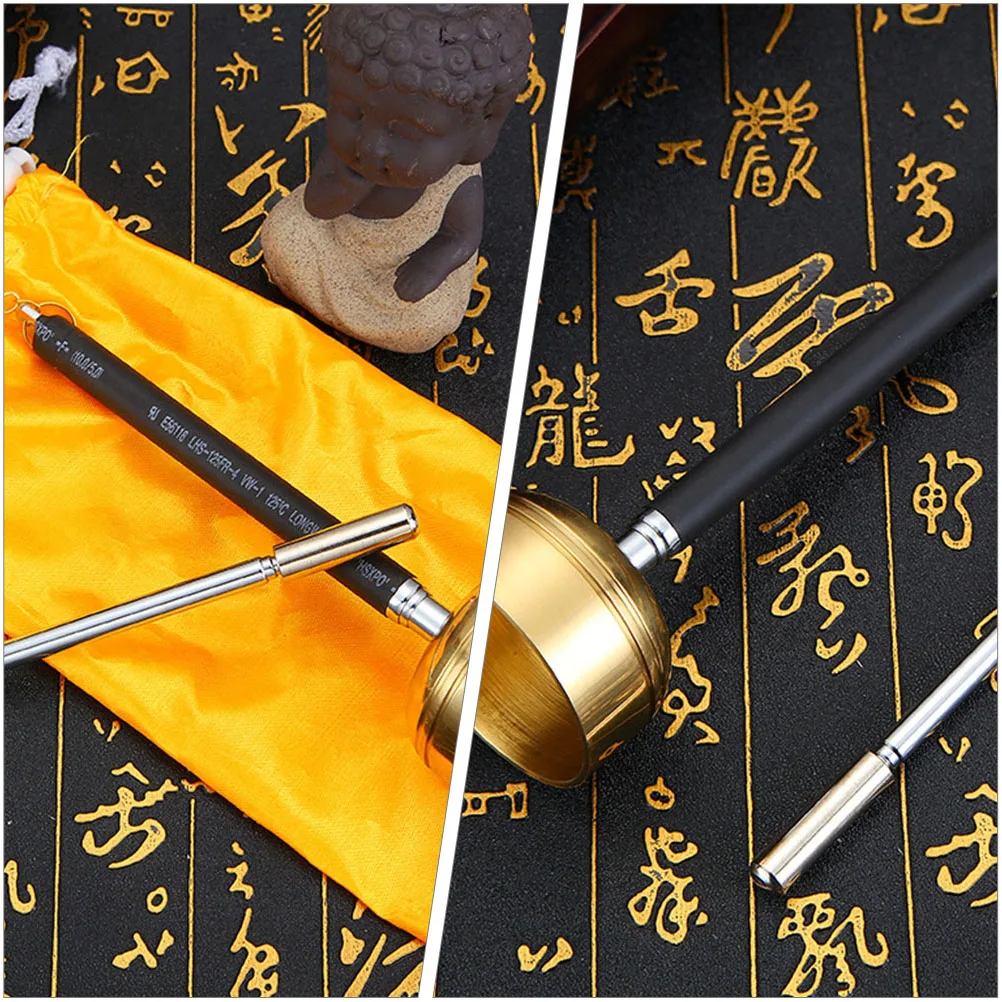 

Metal Craft Copper Bell Durable Smooth Edges Long Dharma Ritual Utensil Buddha Accessory H Instrument
