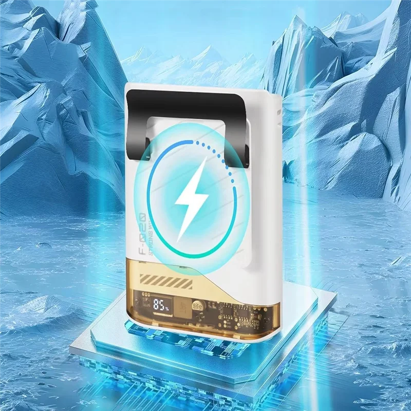 

AT82-Clip-On 4-In-1 Portable Waist Fan Rechargeable, LED Display, 5 Speeds For Shirt, Neck Fan For Outdoor Work