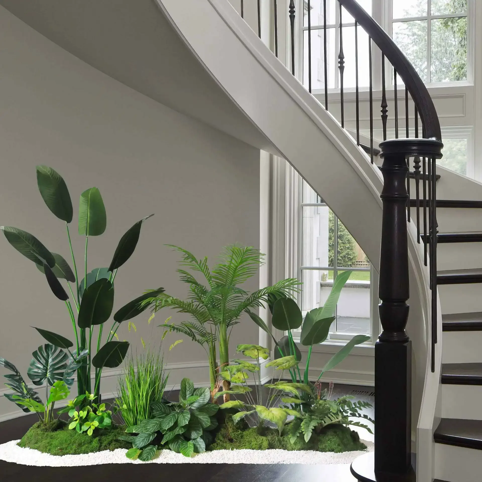 Simulated green plant landscaping large plant landscape fake tree