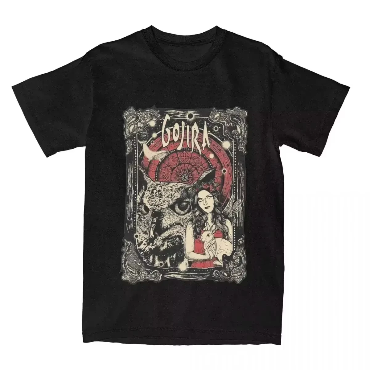 Skeleton Heart Art Gojira Band T-Shirt Cotton Graphic Tee Men Women Summer Streetwear