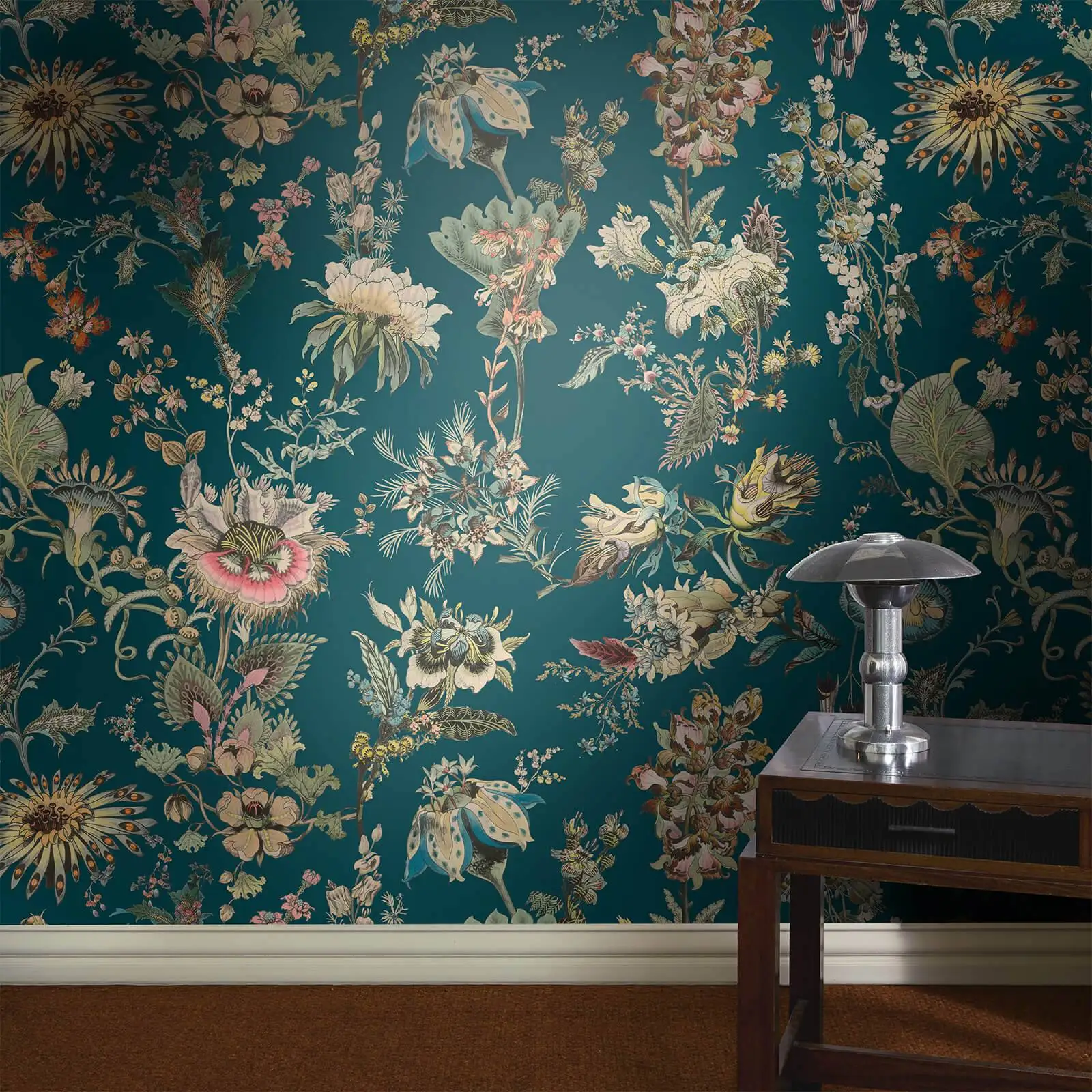 Customized Wallpaper, vintage Flower Mural, Full House Coverage, Plant Flower Decoration, Wall Covering, Full House Coverage