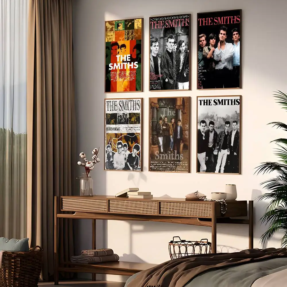 Rock Band The S-Smiths klassisches Anime-Poster, wasserfester Papieraufkleber, Kaffeehaus, Bar, Zimmer, Wanddekoration