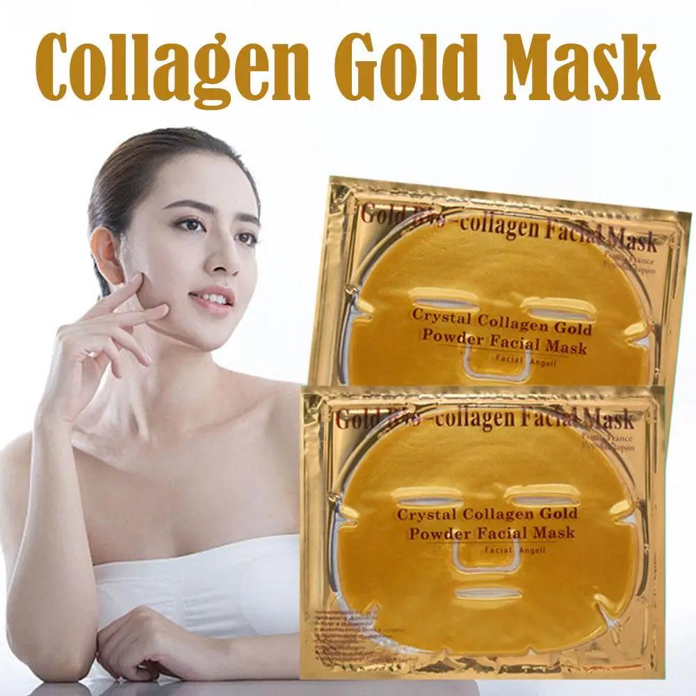 Maschera per il viso per la cura della pelle maschera nera al collagene d'oro polvere di collagene di cristallo d'oro maschera per il controllo dell'olio rassodante idratante