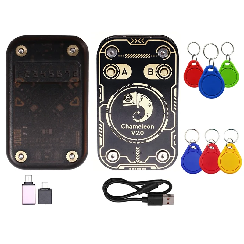 【RECOMENDAR】Chameleon V2.0 RFID Smart Chip Reader Emulator Chameleon NFC Duplicator +3XUID/CUID Keychain 125Khz 13.56Mhz Card De