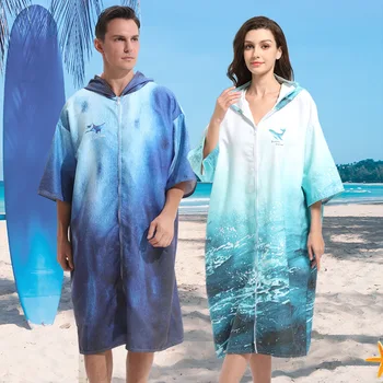 منشفة تغيير المعطف لركوب الأمواج ، سريعة الجفاف ، بطانية شاطئ من الألياف الدقيقة ، منشفة حمام ، منشفة سباحة ، بدلة غطس ، للبالغين