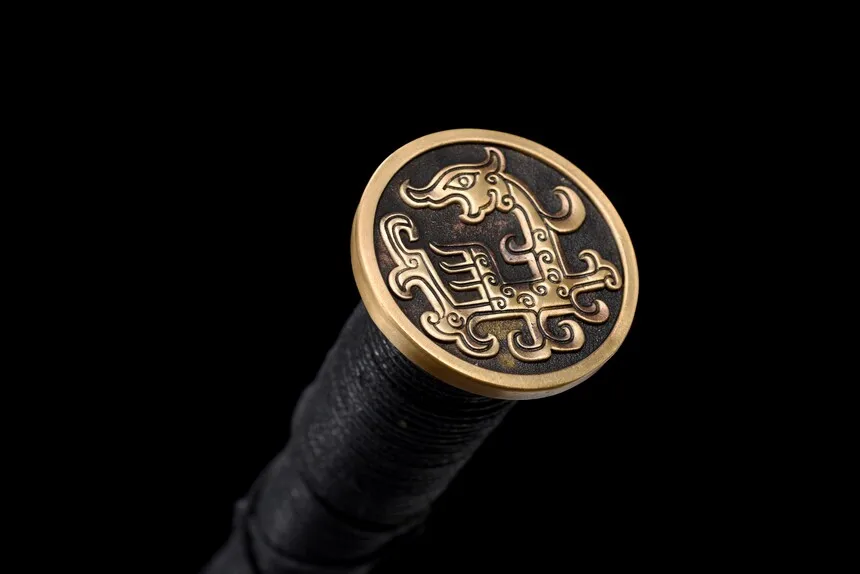 101.5 سنتيمتر العشب التنين هان السيف القرون الوسطى معركة إعداد كاتانا كامل تانغ دمشق الصلب حافة قطع النينجا الكونغ فو القتالية Ar #6