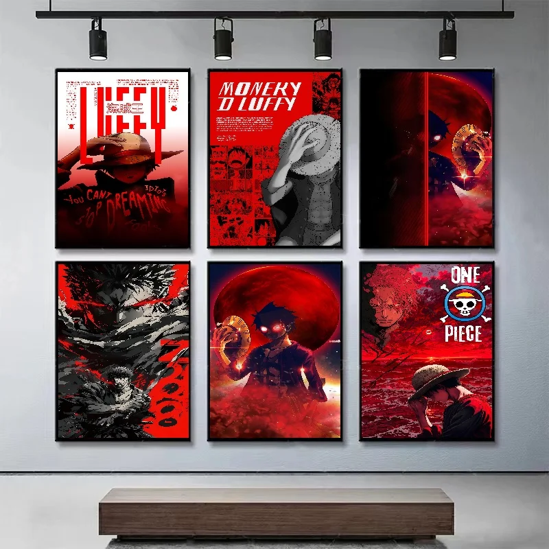 

One Piece 1PC Straw Hat Pirates Popular Anime Picture Art Home Living Room Coffee House Bar Child Room HD Poster Wall Decor Gift