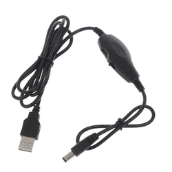 USB to 5.5x2.1mm 12V 0.5A Brightness Speed Control Cable with ON OFF for Speakers/Router/Fan/LED Strip Light