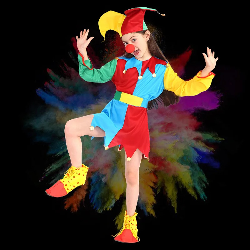 Costume de Clown, Tenue de Barrage, Cosplay, Accessoires de ix, Carnaval d'Halloween, Festival d'Activités pour Parents et Enfants