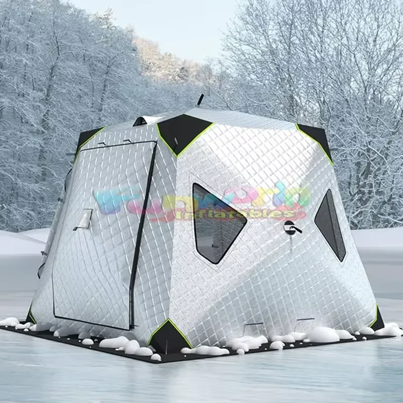 STLF Ice fishing tent camping collapsible portable hubstyle ice fishing shelter popup waterproof fatfish insulated