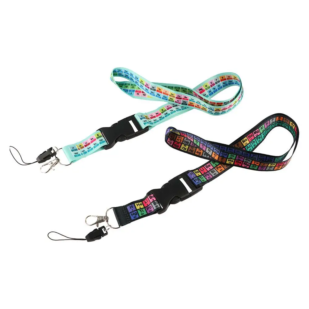 Tag Holder Webbings Ribbon Phone Hang Rope Chemical Element Neck Straps Table of Elements Ribbon Chemistry Periodic Lanyards