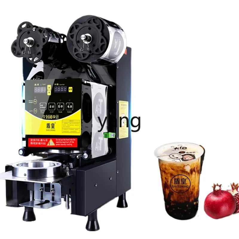 YJQ automatic milk tea shop commercial small sealing beverage attrezzatura per sigillare tazze di latte di soia