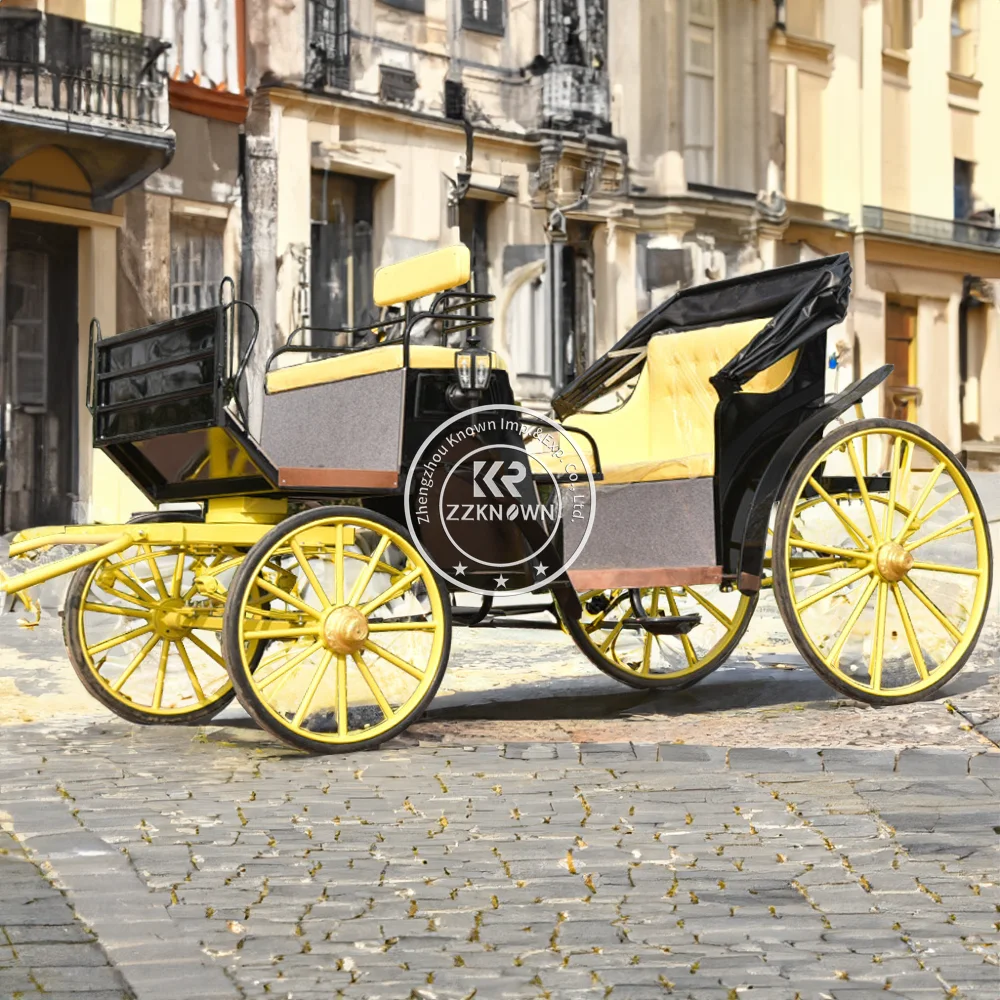 Carro turístico de cuatro plazas, carrito de caballos, personalizado, boda