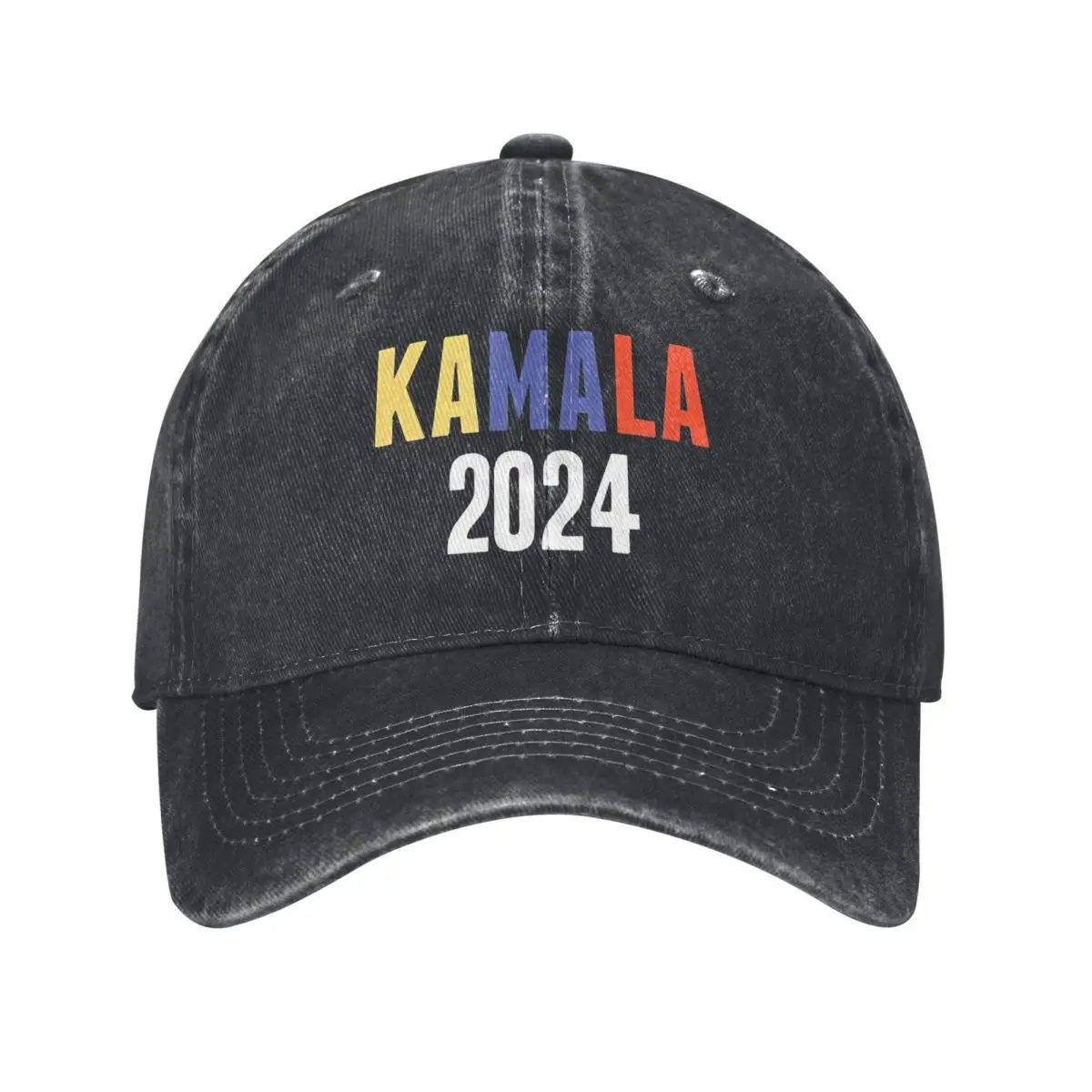 Kamala Harris 2024 President Campaign Baseball Cap Fashion Distressed Washed Joe Biden Headwear Men Women Outdoor Running Hats