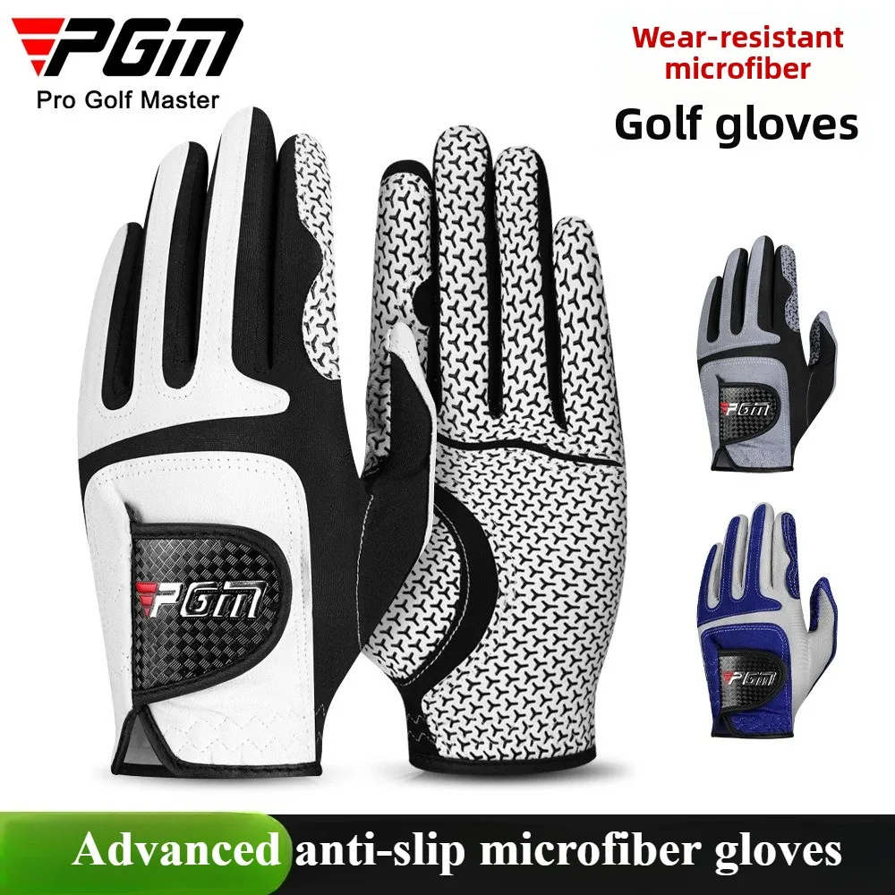 

PGM Golf Gloves Men's Elastic Magic Gloves Non-slip Breathable Microfiber Cloth Gloves Single Left and Right Hand
