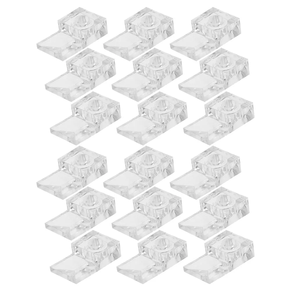 

25 set Panel No Drilling Mounting Hardware Frameless Glass Mirror Fixing Heavy Duty Wall Mirror Clips Glass Retainer Clips For