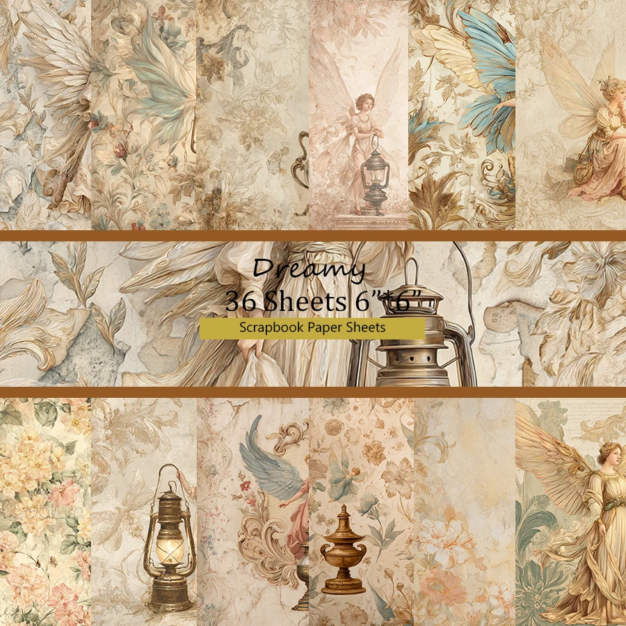 

36 Sheets 6"x6" Decorative Scrapbook Paper: Whimsical Forest Sprite Doodles for Scrapbooking, Origami & Magical Journals
