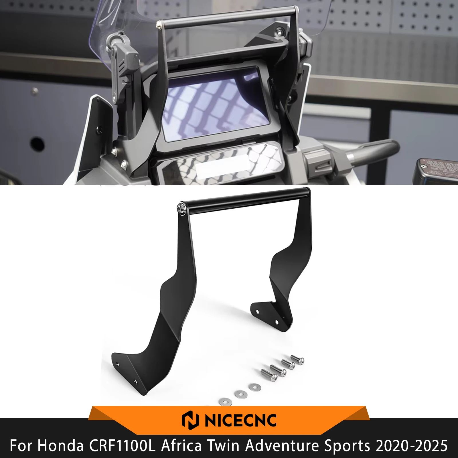

Кронштейн для навигатора NICECNC для Honda CRF1100L Africa Twin 2020-2026, CRF1100L Africa Twin Adventure Sports 20-26