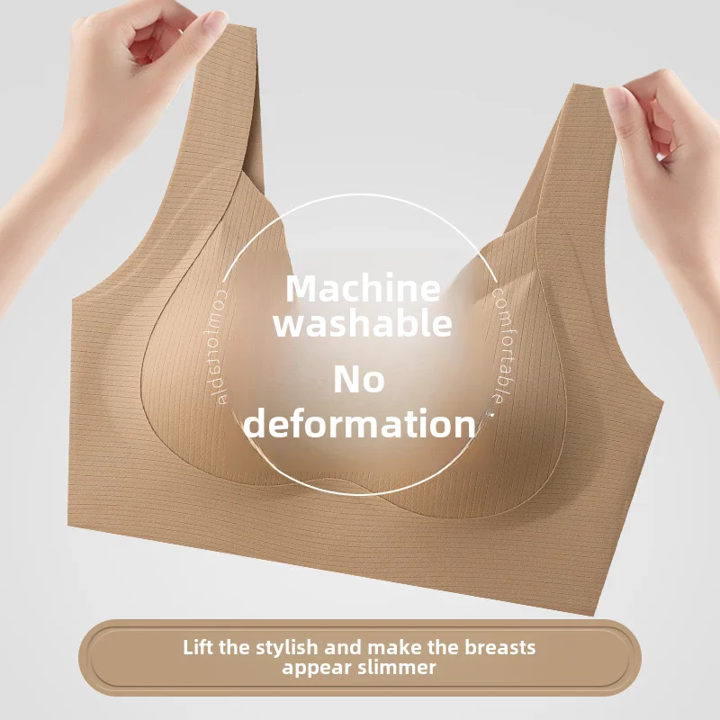 Sujetador sin costuras para mujer, ropa interior sin costuras, con forma de onda trasera integrada, antiflacidez, sin aros, soporte suave, transpirable, Sexy