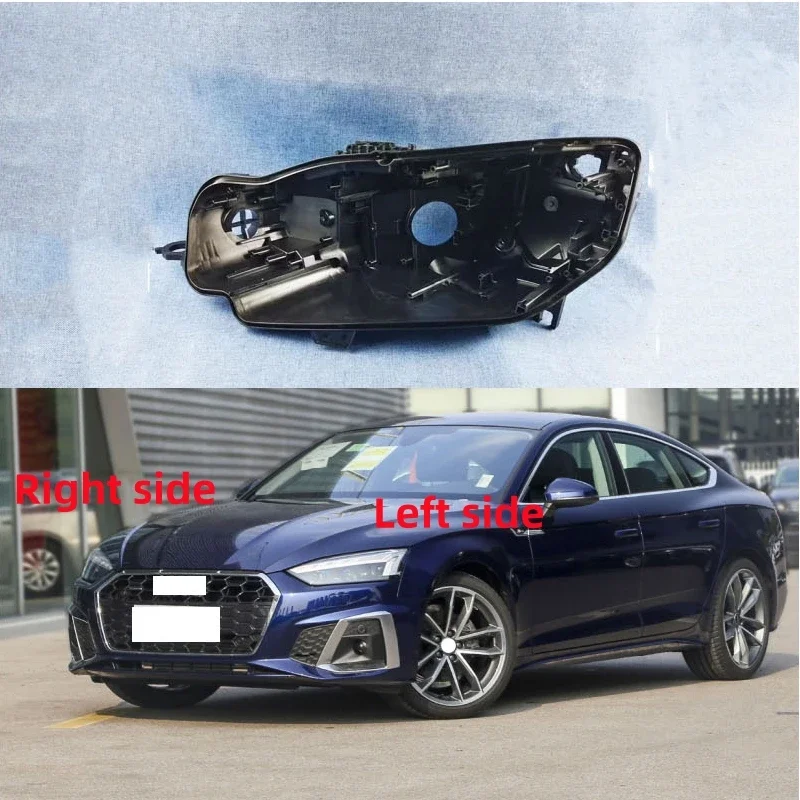 For AUDI A5 2021 2022 2023 Headlamp Base Headlight Rear Shell Replace Headlight House Black rear shell