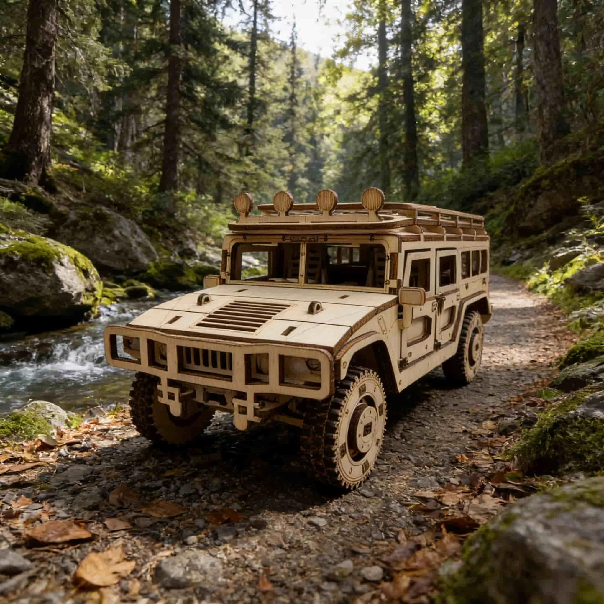 

3D-модель деревянного автомобиля-пазла, идеальный праздничный подарок: идеально подходит для Хэллоуина, Рождества и дней рождения