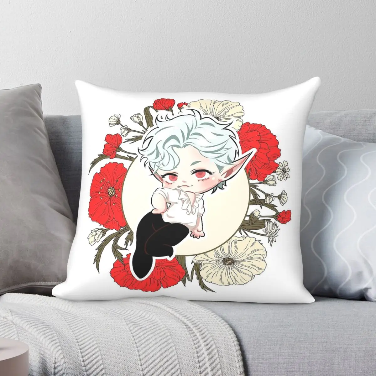 BG3 Astarion Valentine Square Pillowcase Polyester Linen Velvet Printed Decor Throw Pillow Case Sofa Seater Cushion Cover 45x45