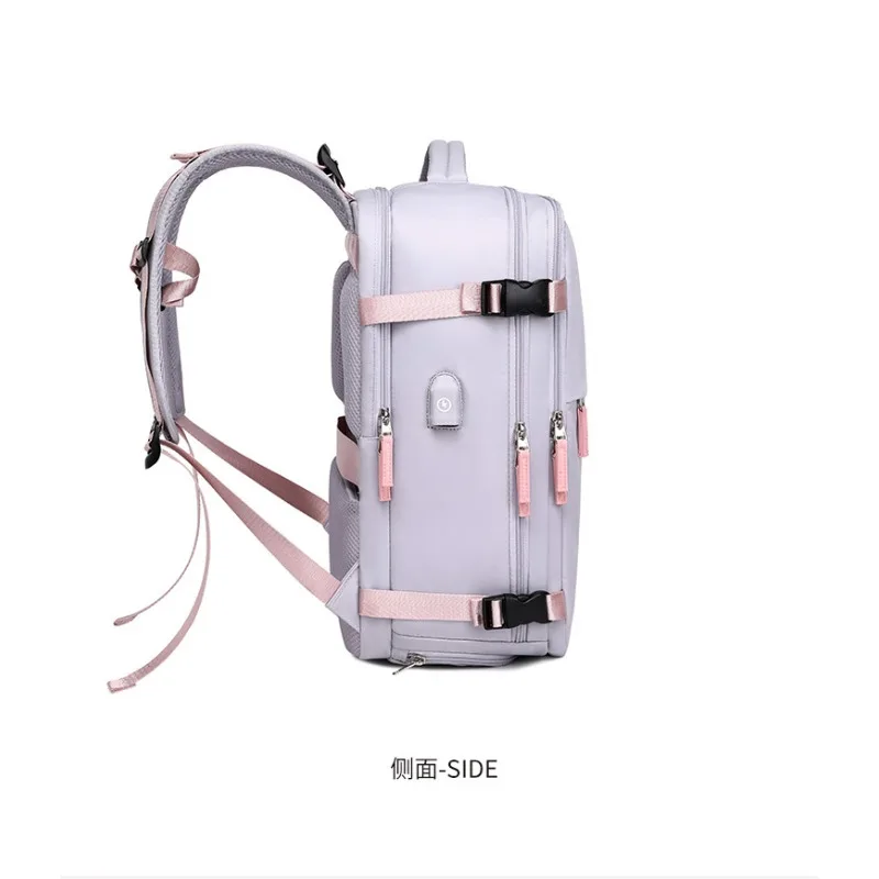 กระเป๋าสะพายไหล่คู่สําหรับเดินทาง ความจุขนาดใหญ่และมัลติฟังก์ชั่น เหมาะสําหรับนักเรียนหญิงและชาย กระเป๋าเดินทาง