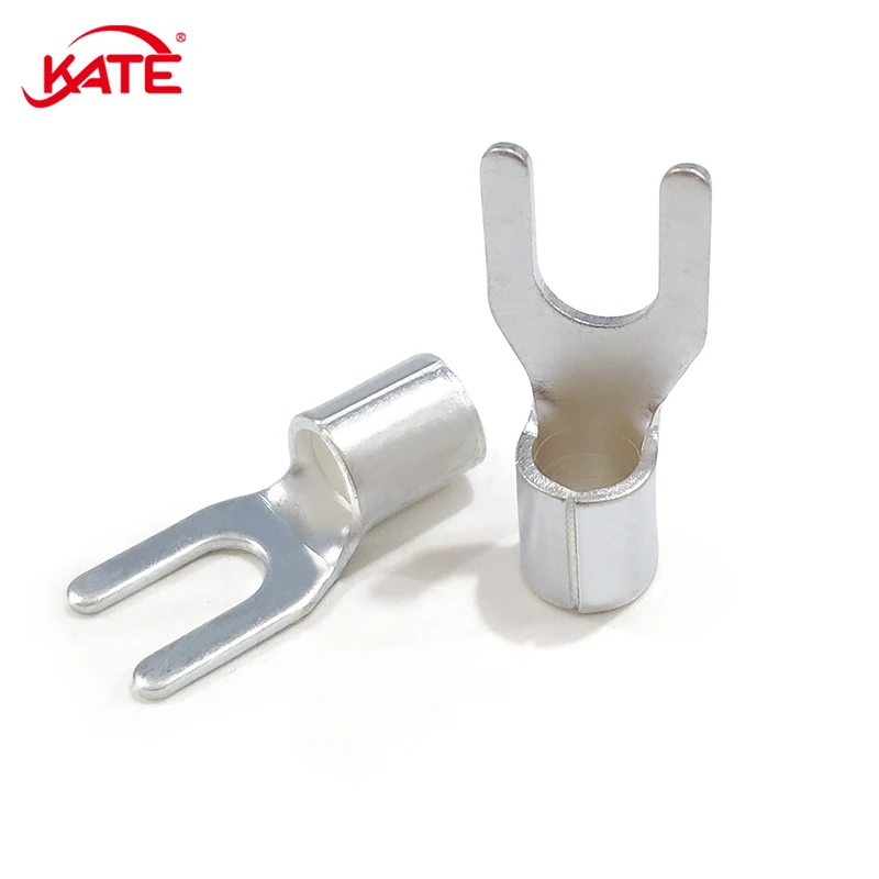 

100PCS UT 1/1.5/-3/4/5/6/8 Crimp Terminal Cable Wire Terminals Connector U/Y Terminal Bare Lug Automotive Household Connector