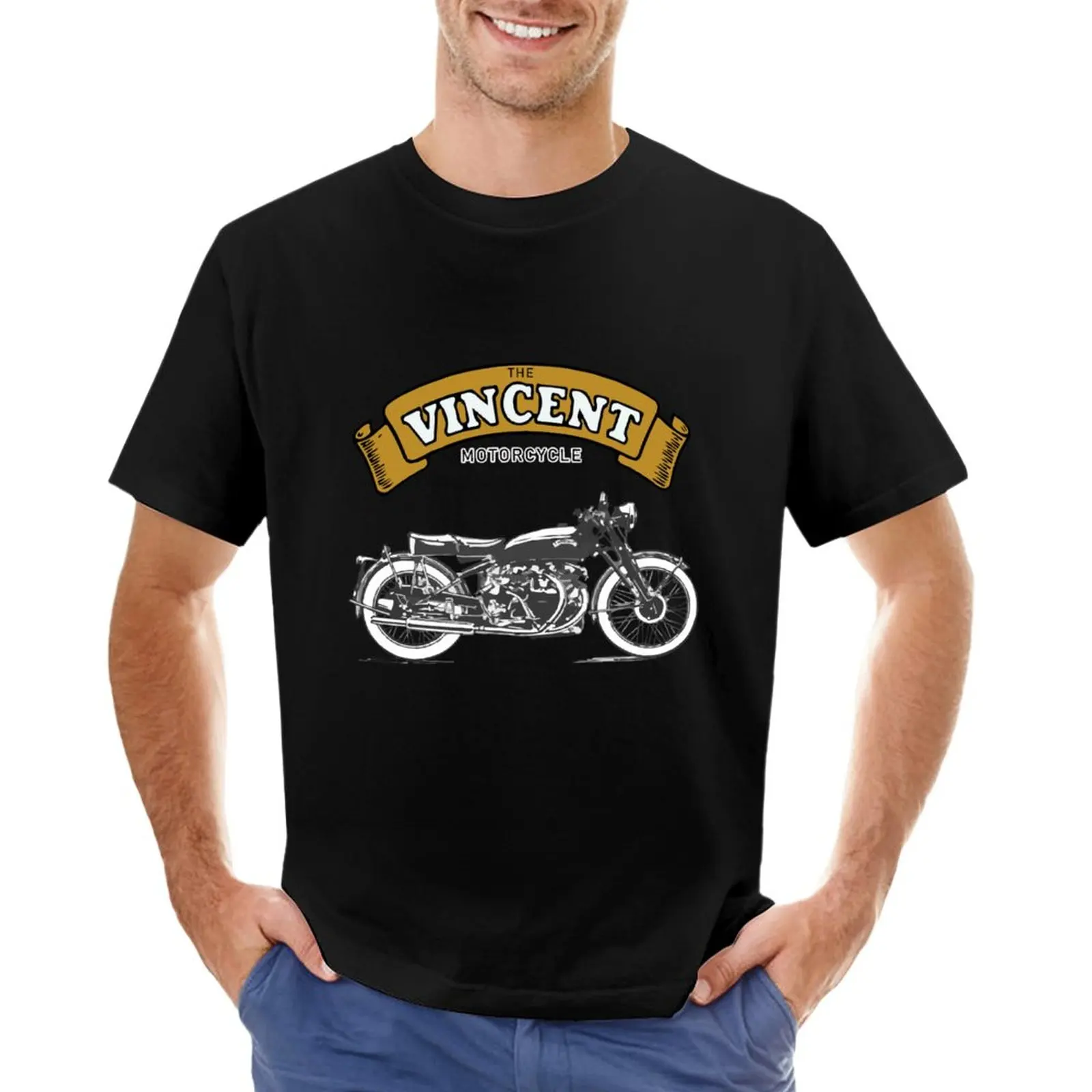 

Vincent Rapide Motorcycle T-Shirt black t shirt oversized t shirts for men