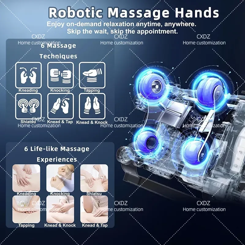 Luxury Intelligent Massage Chair Home Business Zero Gravity Shiatsu Relaxing Seat