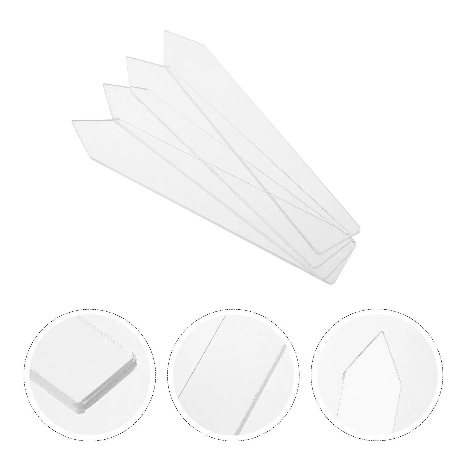 

24Pcs Transparent Garden Markers Weather Resistant Plant Tags for Flowers Herbs Vegetables Outdoor Use Plant Signs for Garden