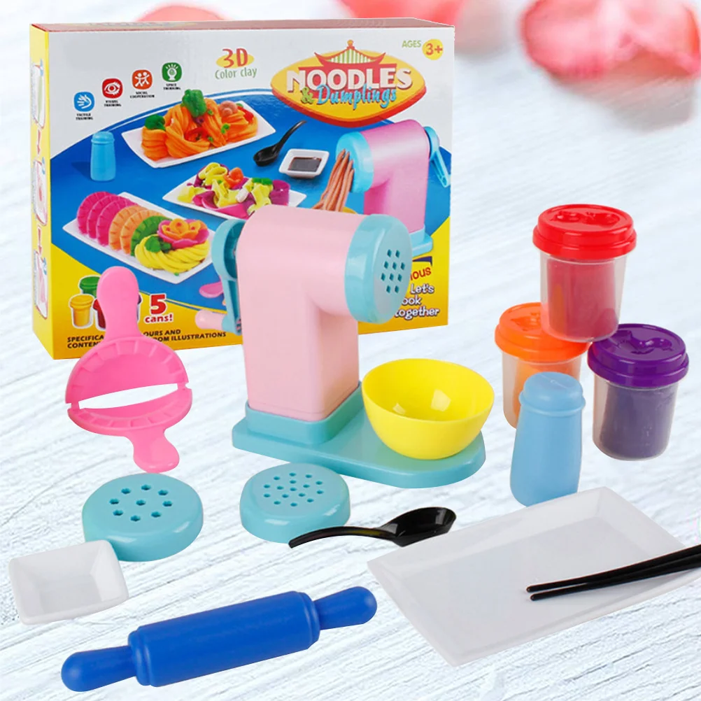1 Zestaw Maszynki do Plasteliny Pasta 3D Kolorowa Masa do Modelowania Zestaw do Tworzenia Makaronu dla Dzieci Kreatywny Edukacyjny Nowatorski Zabawny