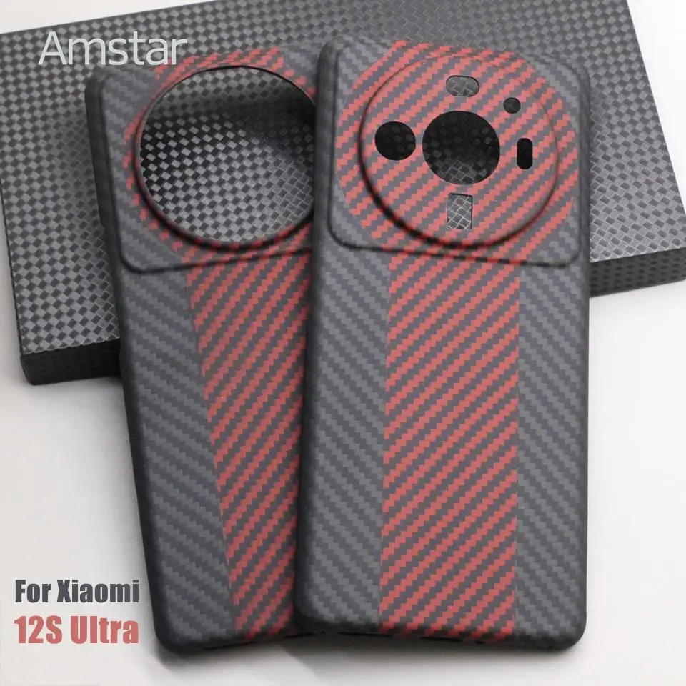 Amstar Multicolor Carbon Fiber Case for Xiaomi 12S Ultra Ultra-thin Anti-drop High Quality Aramid Fiber Mi 12S Ultra Cases Cover