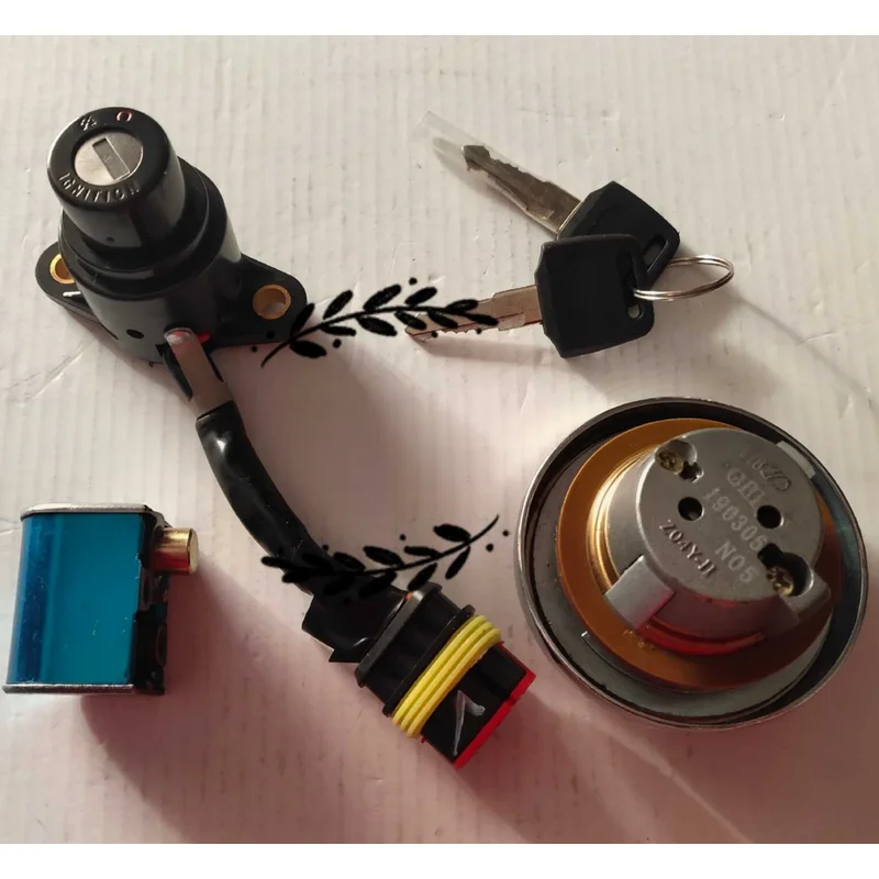 Motorcycle Complete Lock Set Ignition Switch Fuel Cap Steering Lock Spare Parts For Keeway Superlight 200 K‑Light202 QJ200‑2H
